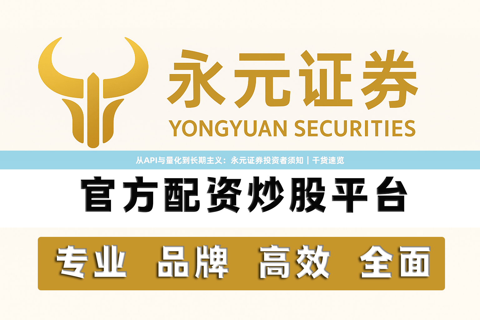 从API与量化到长期主义：永元证券投资者须知｜干货速览