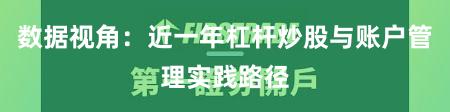 数据视角：近一年杠杆炒股与账户管理实践路径